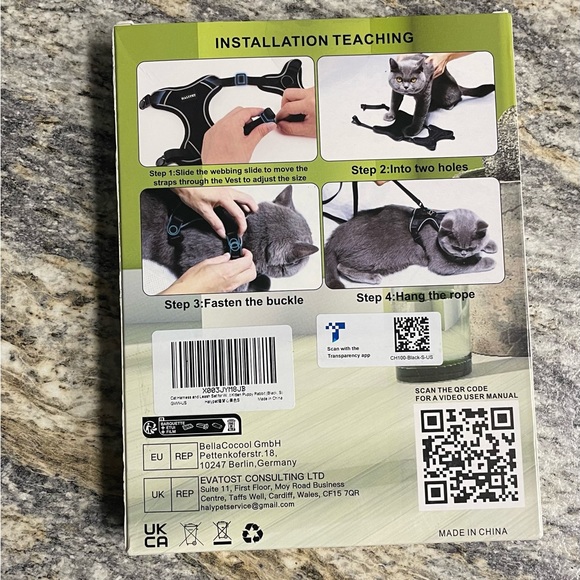 Halypet Cat Harness and Leash Set size small - Picture 4 of 10
